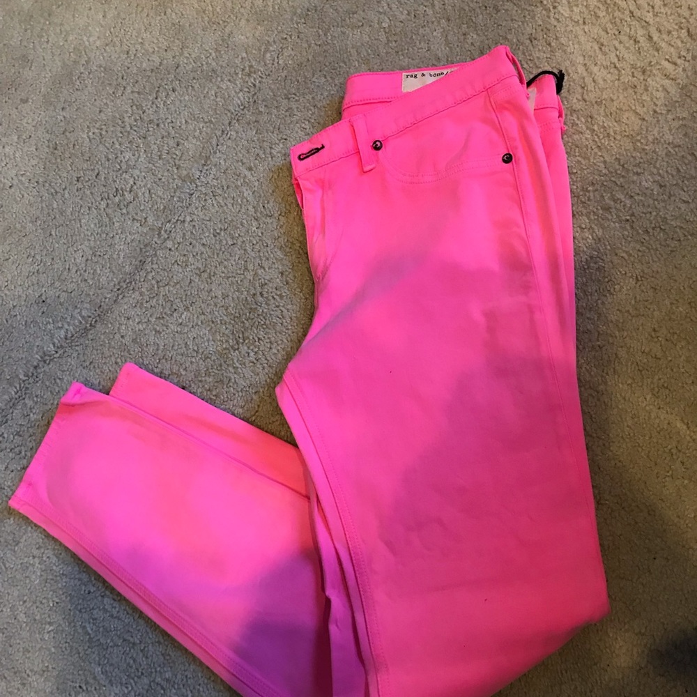 Neon hot pink pants